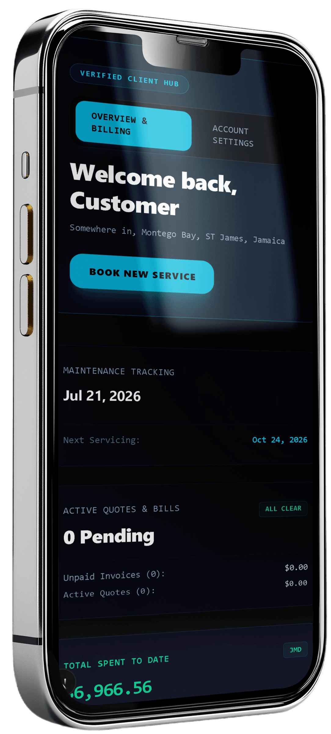 Adriel's AC Care PWA Mobile View